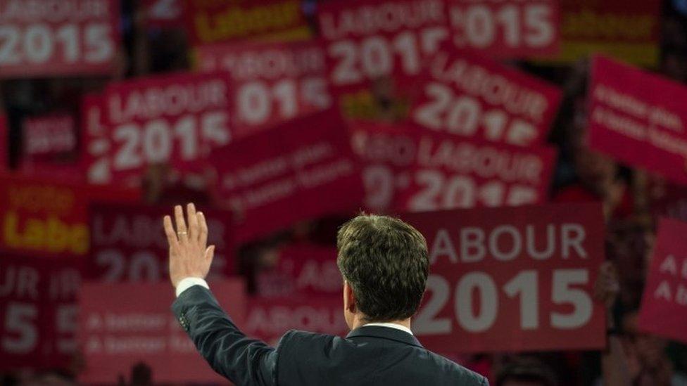 Ed Miliband at an election rally