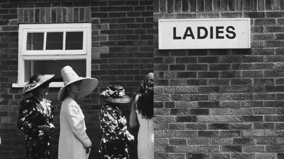 Women queuing