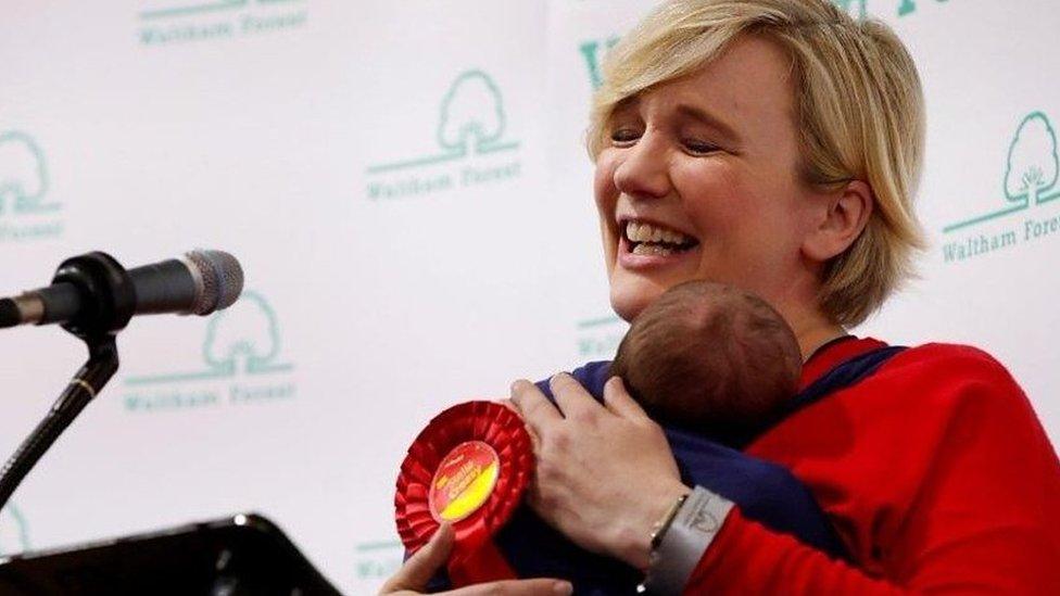 Stella Creasy with baby