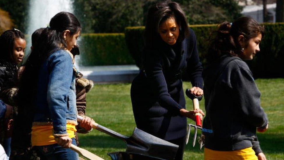 Michelle getting stuck into gardening