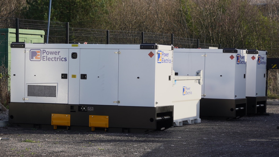 Back up generators at Baglan Bay power plant