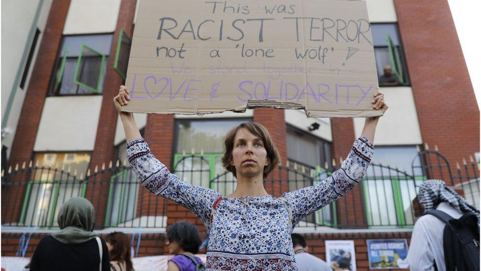 Vigil outside FInsbury Park