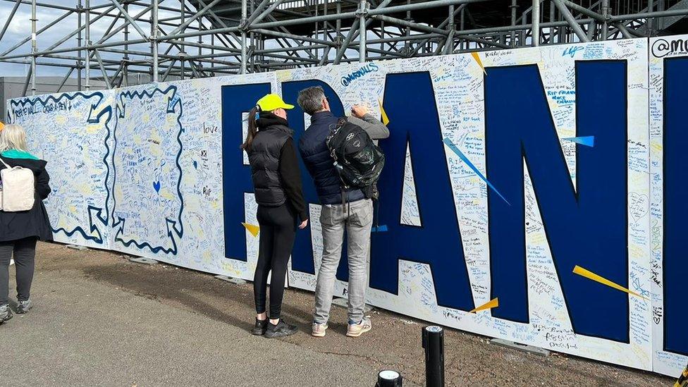 Mural of Sir Frank Williams at Silverstone