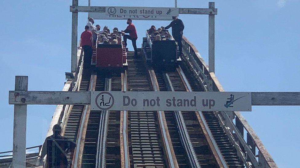 People trapped on Blackpool Pleasure Beach's Grand National