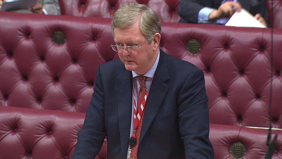 Lord Caine stood in the House of Lords