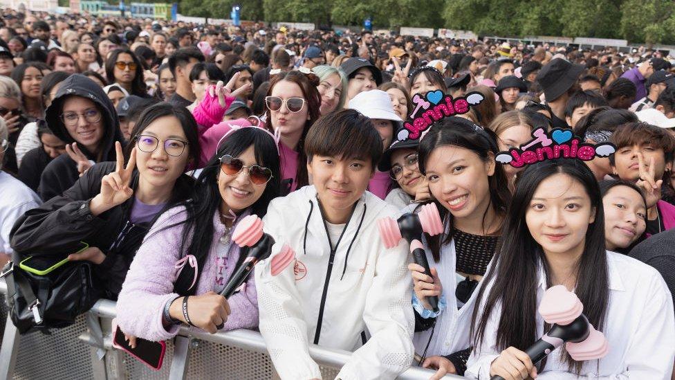 Blackpink fans in Hyde Park