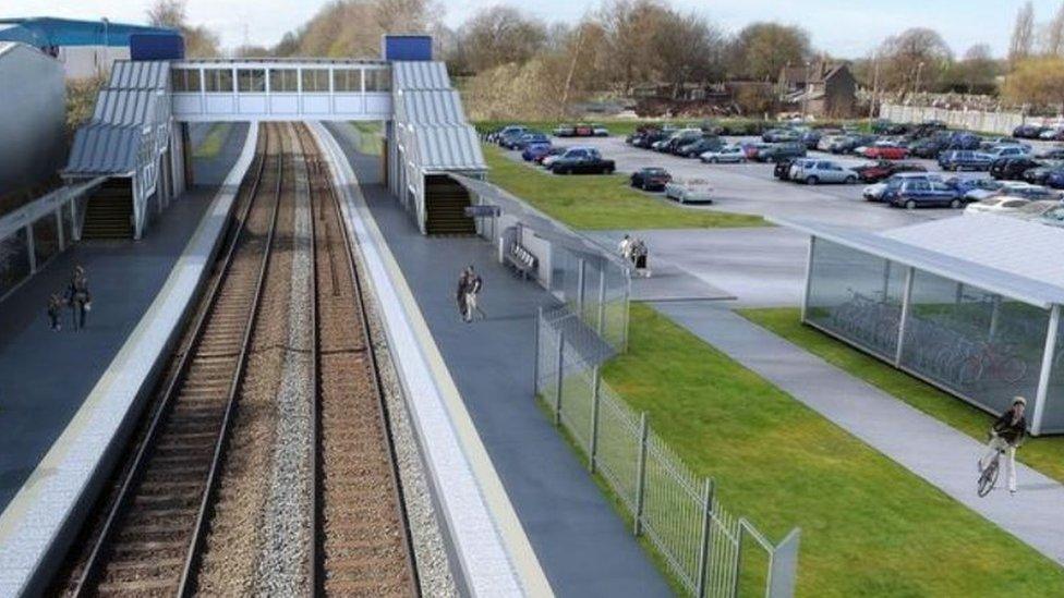 Artist's impression of Darlaston station