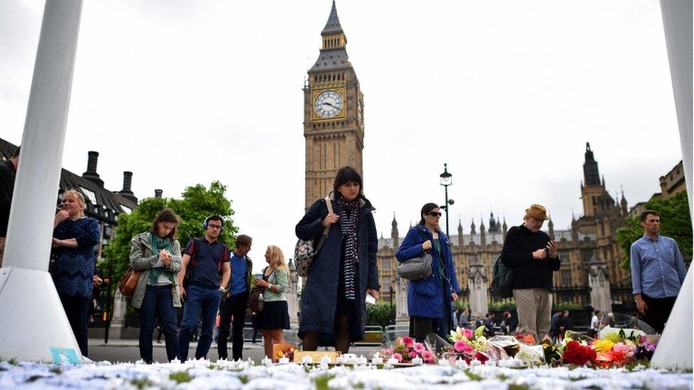 Tributes in Parliament Square