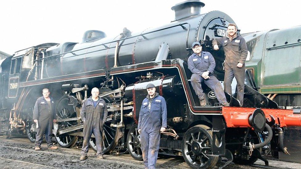 Will Marsh and his team, who spent two years restoring the steam engine