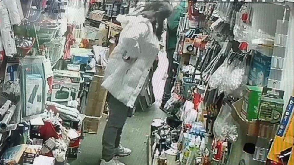 CCTV of a theft in the store