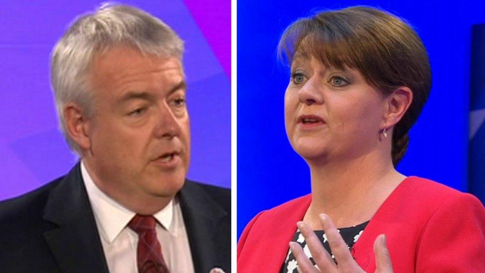 Carwyn Jones a Leanne Wood