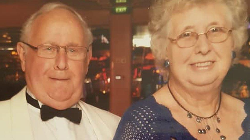 Mr Dunbar and his late wife Mary
