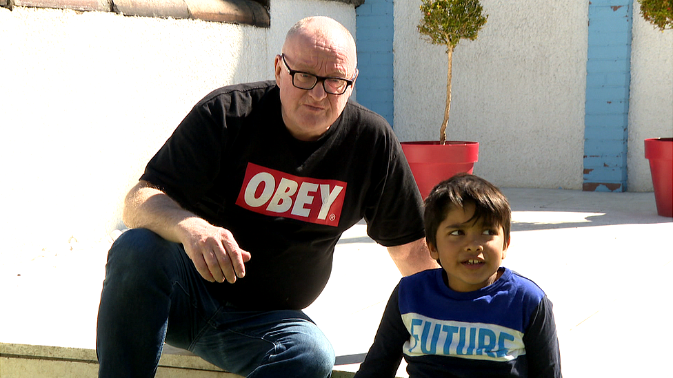 Stuart Cosgrove and his son Jack