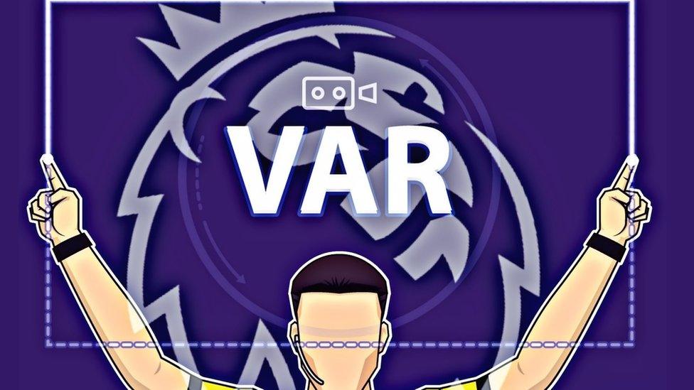 VAR-demonstration-and-premier-league-logo.