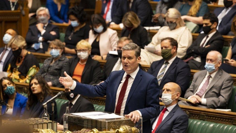 Keir Starmer in the Commons in front of MPs