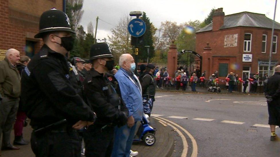 Crowds gathered for the unveiling