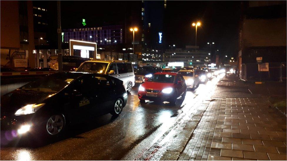 Birmingham City Centre gridlock