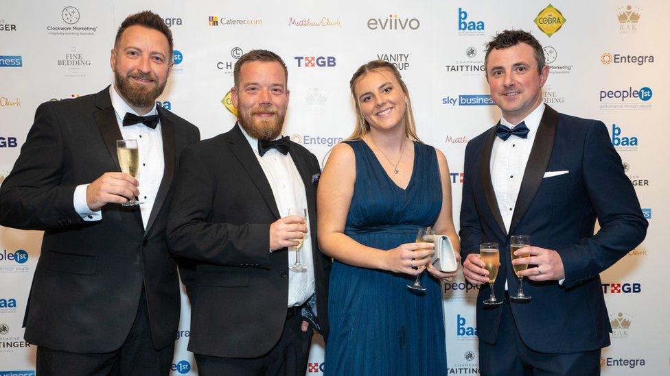 Paul Carne, Matthew Pickett, Emily Earley and Dean Bungay