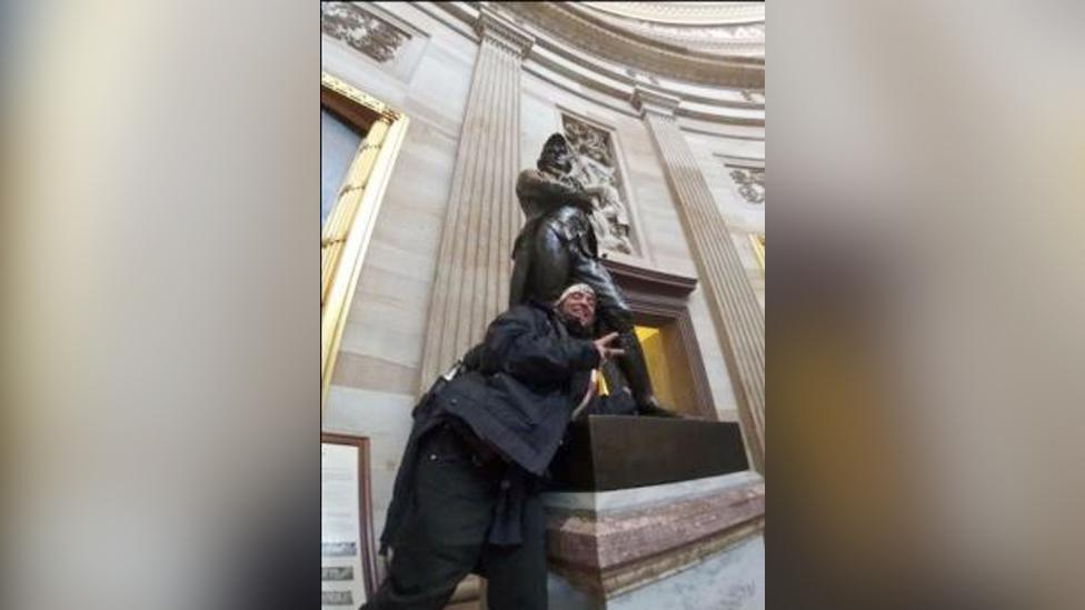 A photo allegedly showing Robert Chapman inside the US Capitol building