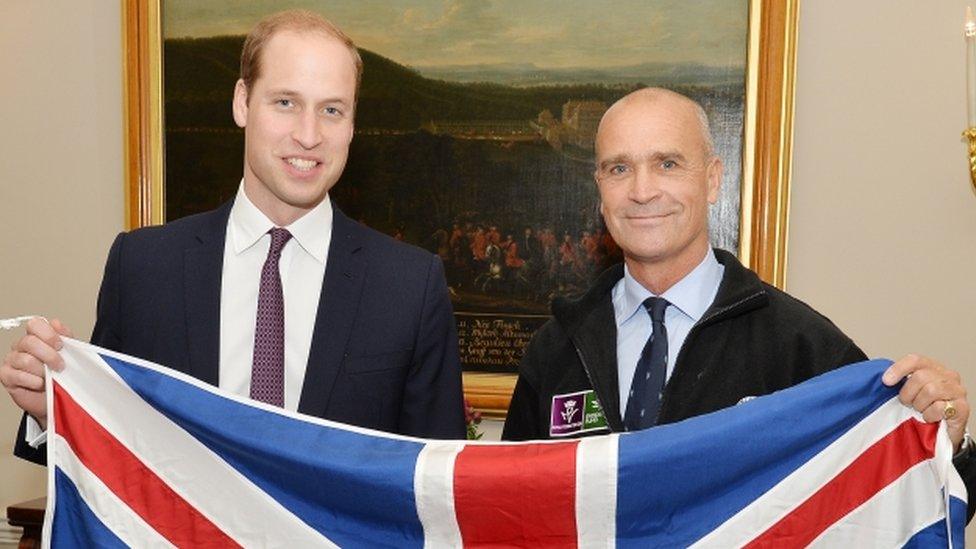 The Duke of Cambridge and Henry Worsley