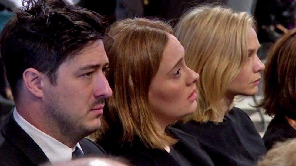 Marcus Mumford attends the Grenfell Tower Memorial Service alongside Adele and his wife, Carey Mulligan, last December