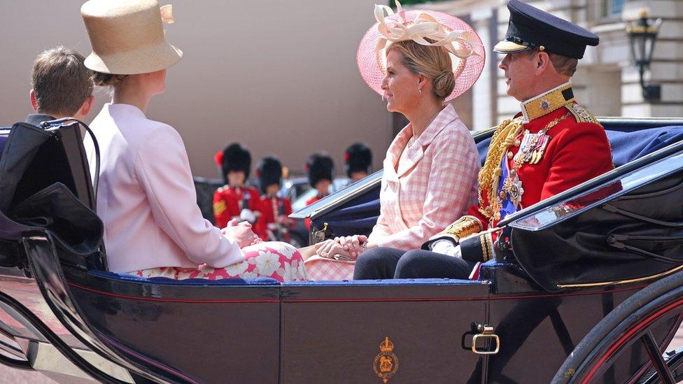 The Earl and Countess of Wessex, Viscount Severn and Lady Louise Windsor