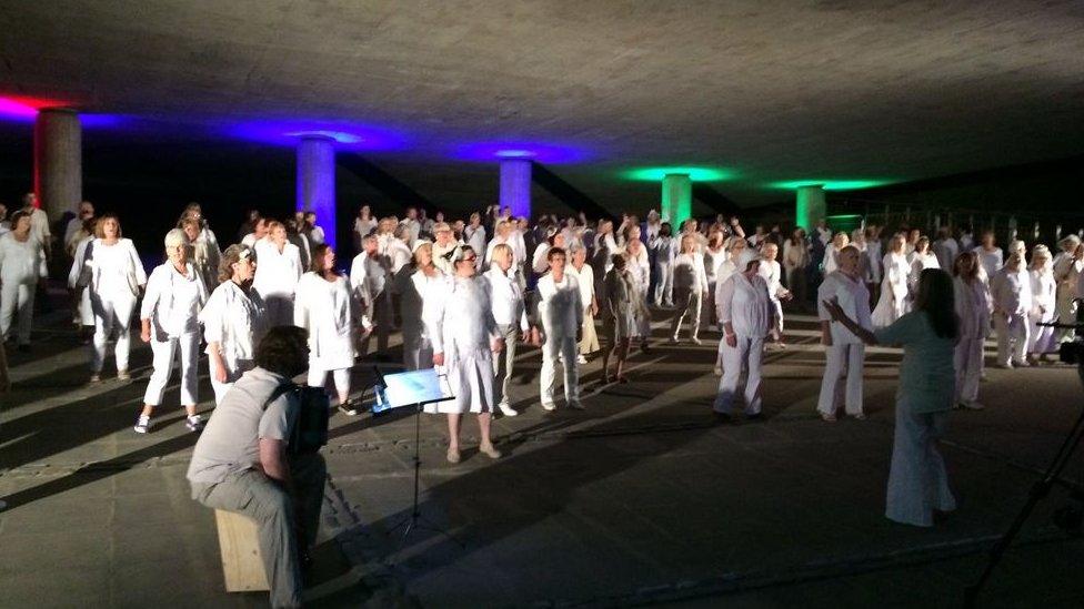 Hull Freedom Chorus sang under the underpass