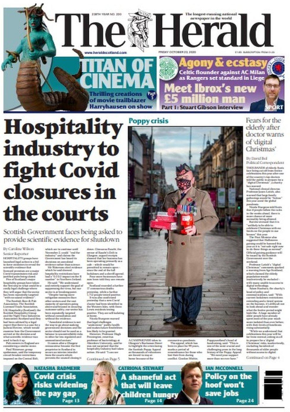 Herald front page