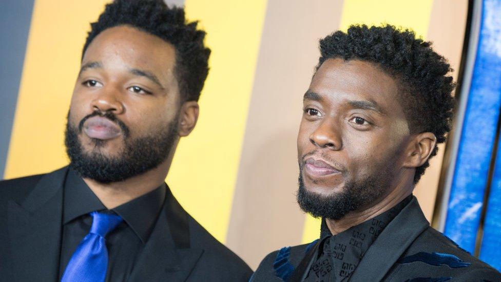 Ryan Coogler and Chadwick Boseman at the European premiere of Black Panther in 2018