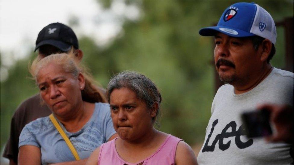 Relatives of miners trapped in a coal mine that collapsed, wait outside the mine, in Sabinas, Coahuila state, Mexico August 14, 2022.