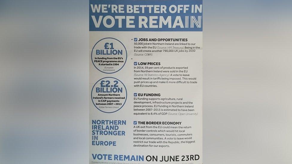 Leaflet from Remain