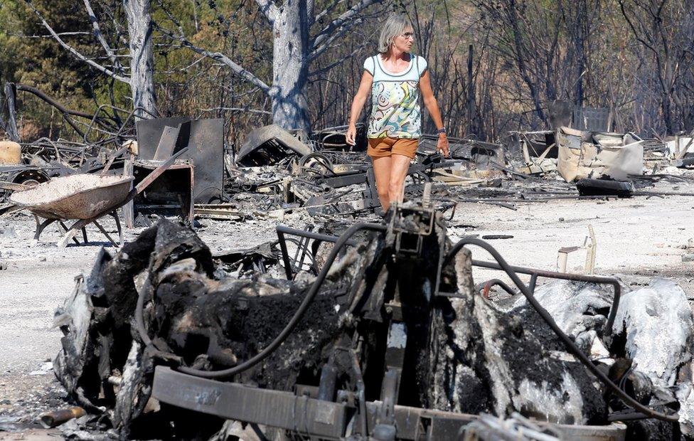 Wildfires in southern France