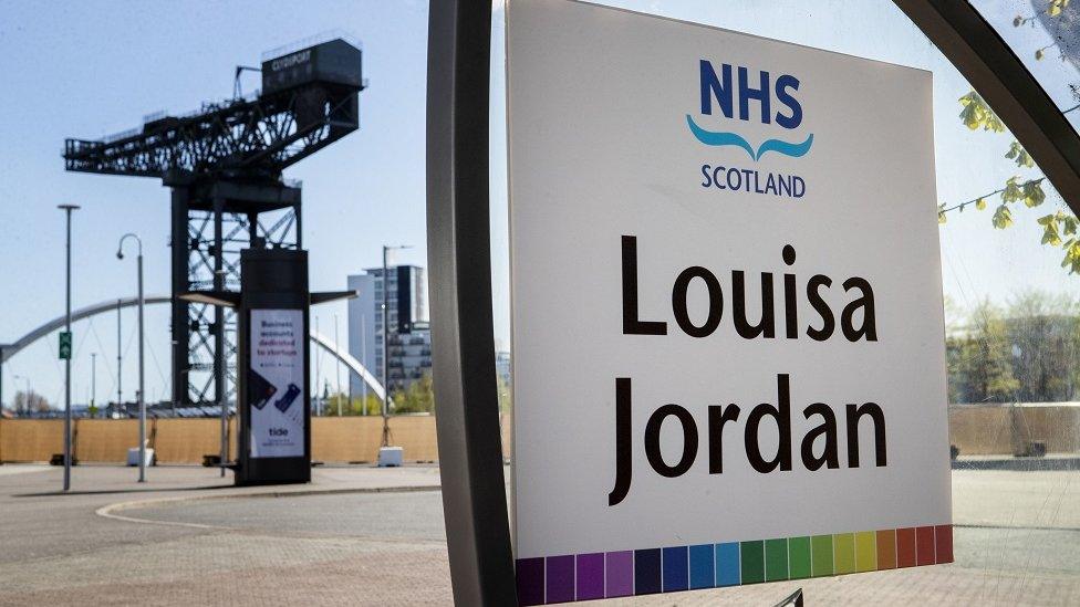 NHS Louisa Jordan sign