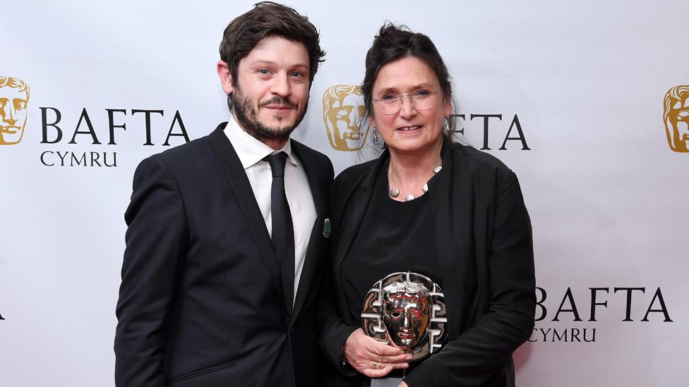 Bethan Jones - Sian Phillips Award with Iwan Rheon