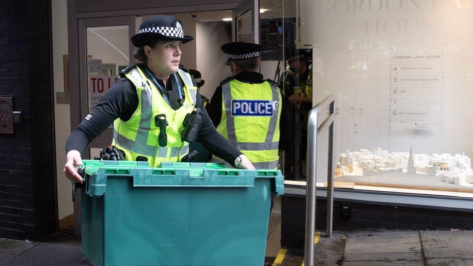 police outside snp hq