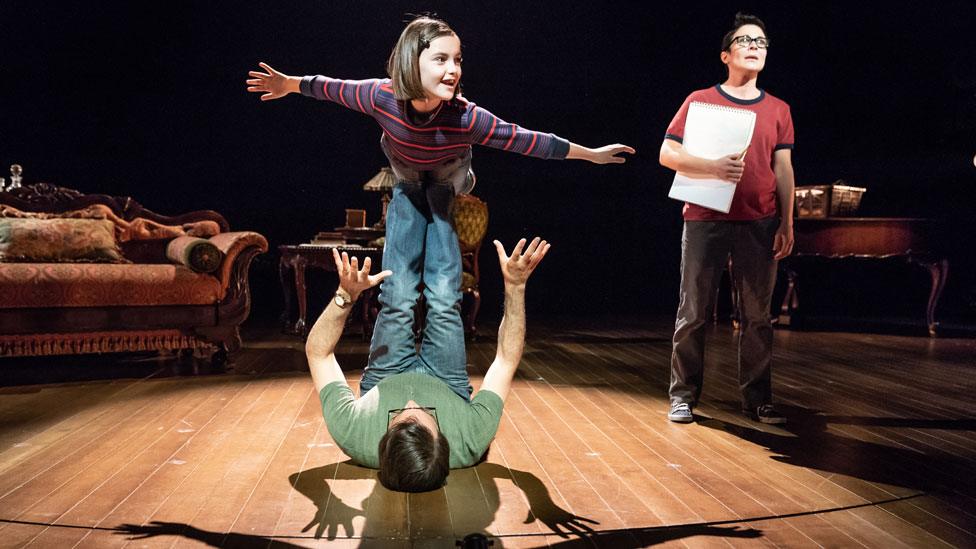 Zubin Varla, Brooke Haynes and Kaisa Hammarlund in Fun Home