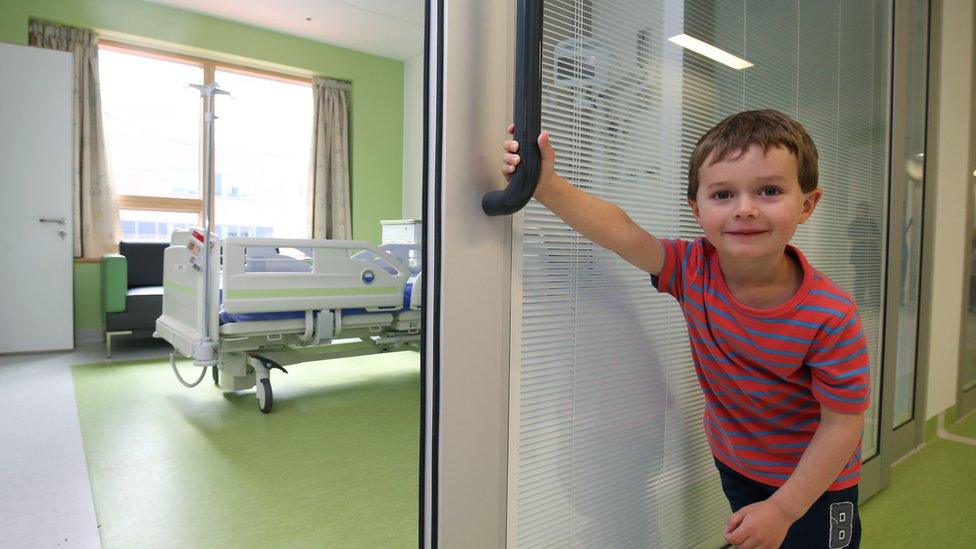 Child patient in new Alder Hey hospital