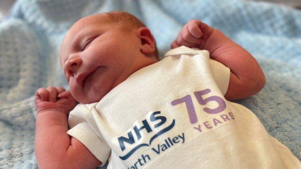 Carter Love was born at Forth Valley hospital weighing 7lb 9oz