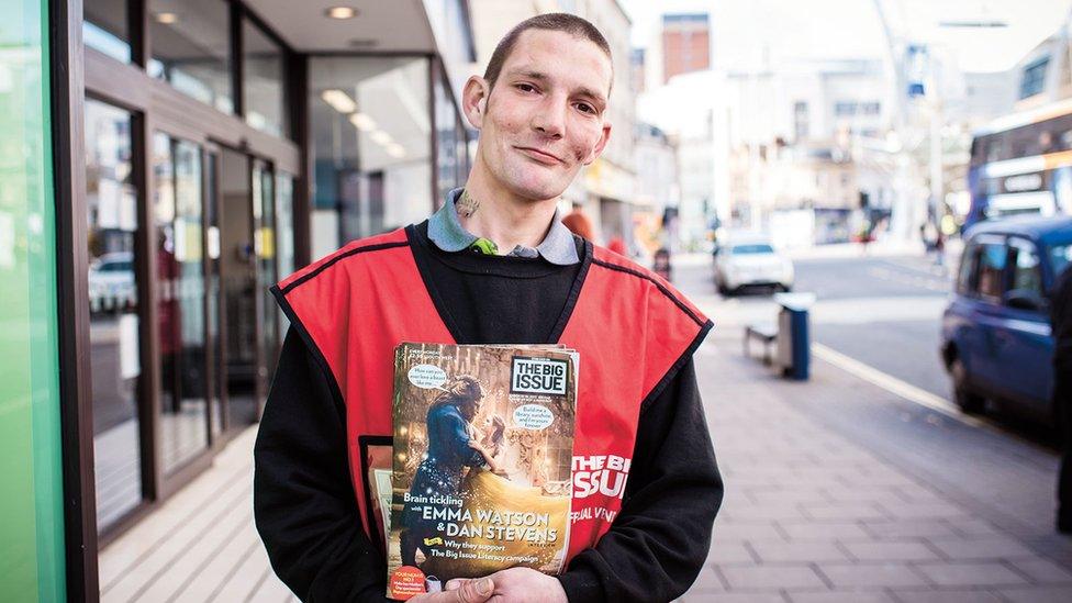 Big Issue seller