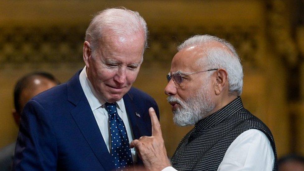 Narendra Modi and Joe Biden