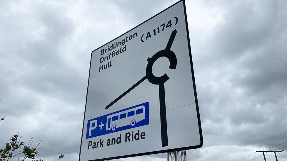 Original park and ride sign