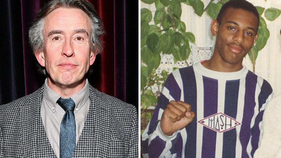 Steve Coogan (left) and Stephen Lawrence