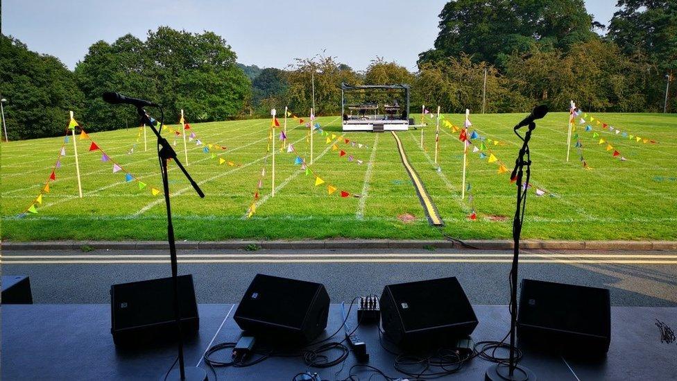 Productions were put on outside Theatr Clwyd during the summer