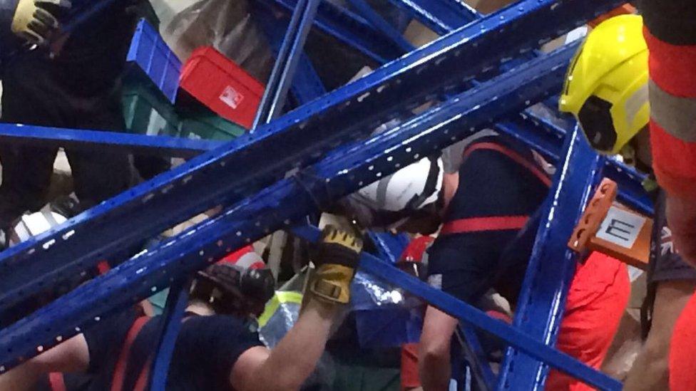 'Trapped cheese' worker's escape was 'astonishing' - BBC News