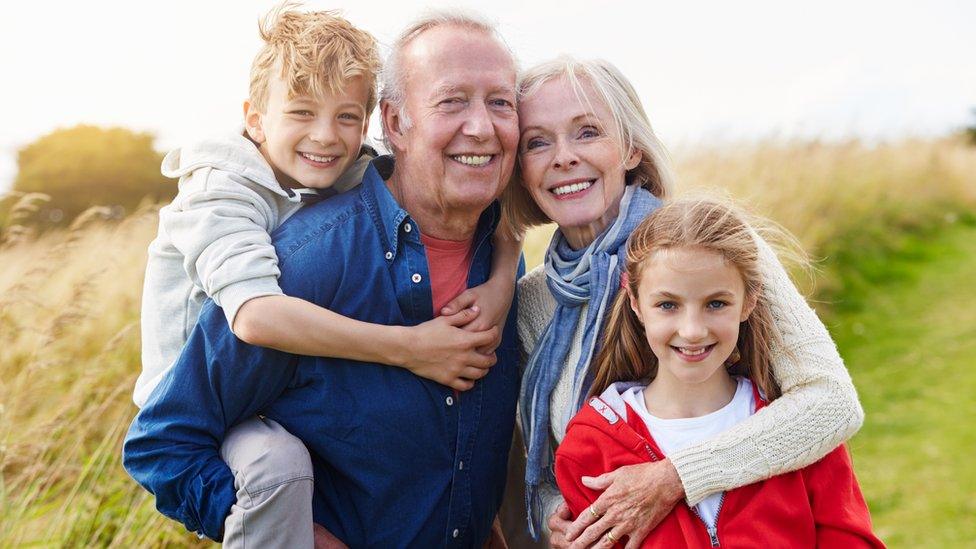 grandparents with grandchildren