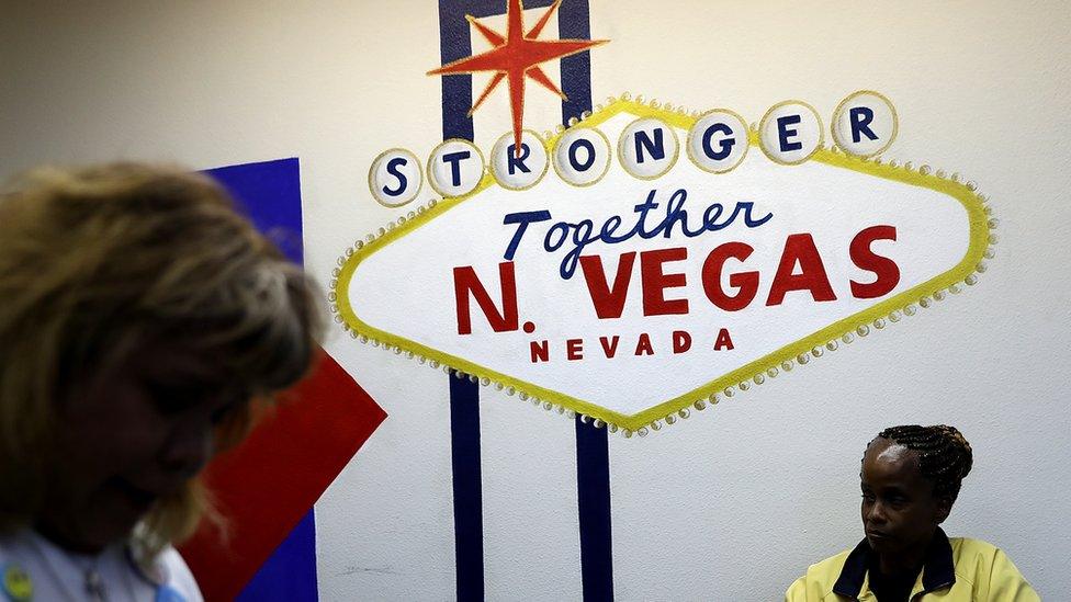 Democratic sign in Las Vegas