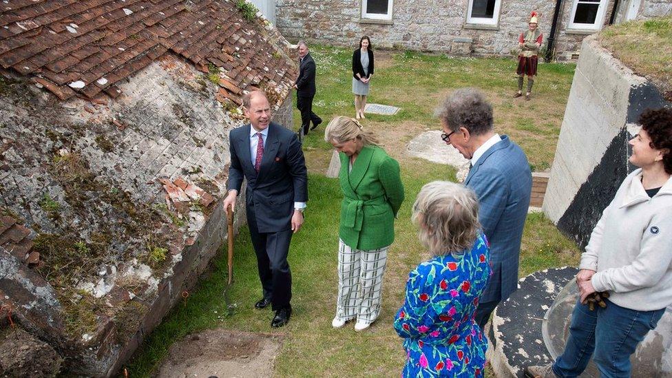 Ground breaking for archaeological dig