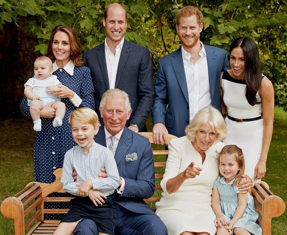 Prince Charles with his family at Clarence House