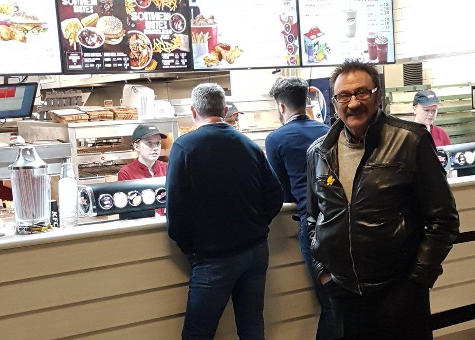 Paul Chuckle in KFC