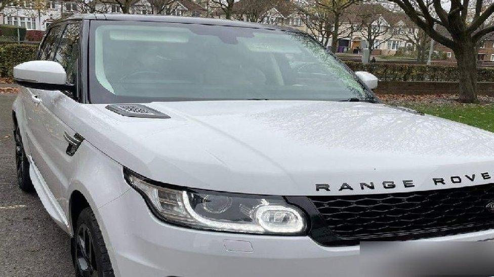 The stolen Range Rover